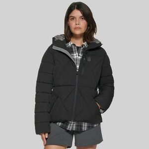 Bass Outdoor Women's Glacier Hooded Hiking Jacket-Black